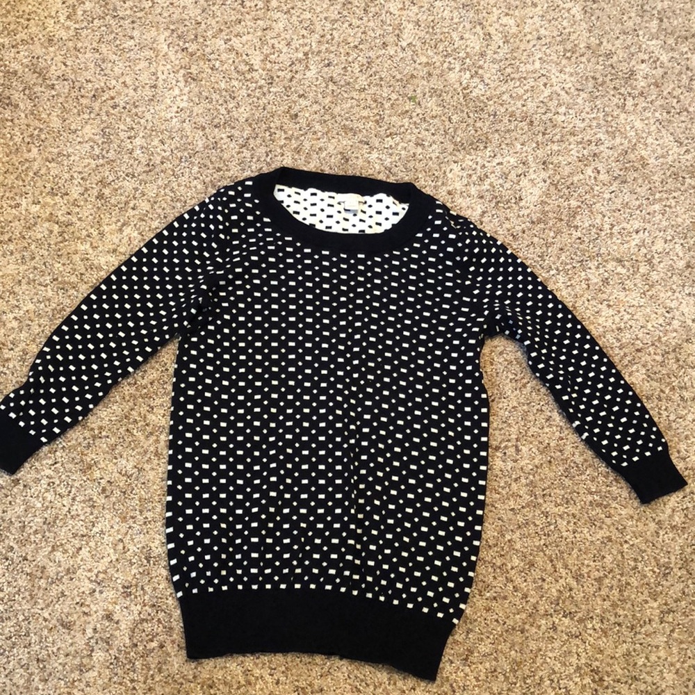 J crew navy and white sweater